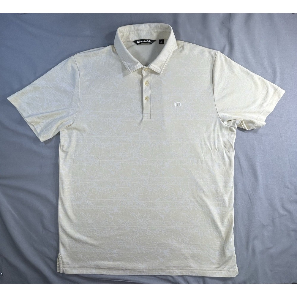 Travis Mathew Golf Floral Yellow Shirt Size‎ Men's XL
